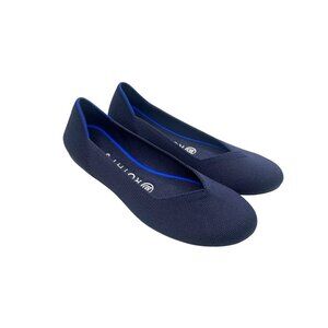 Rothy's Flat Ballet Shoes Navy Blue Ladies Size 7 Slip On Style